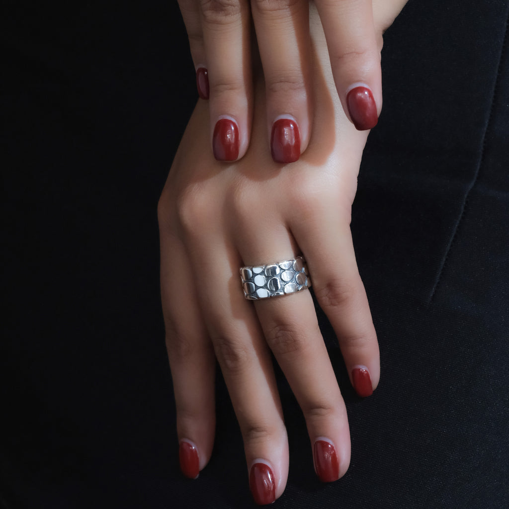 Cincin Band Koleksi Pebble Sterling Silver 925