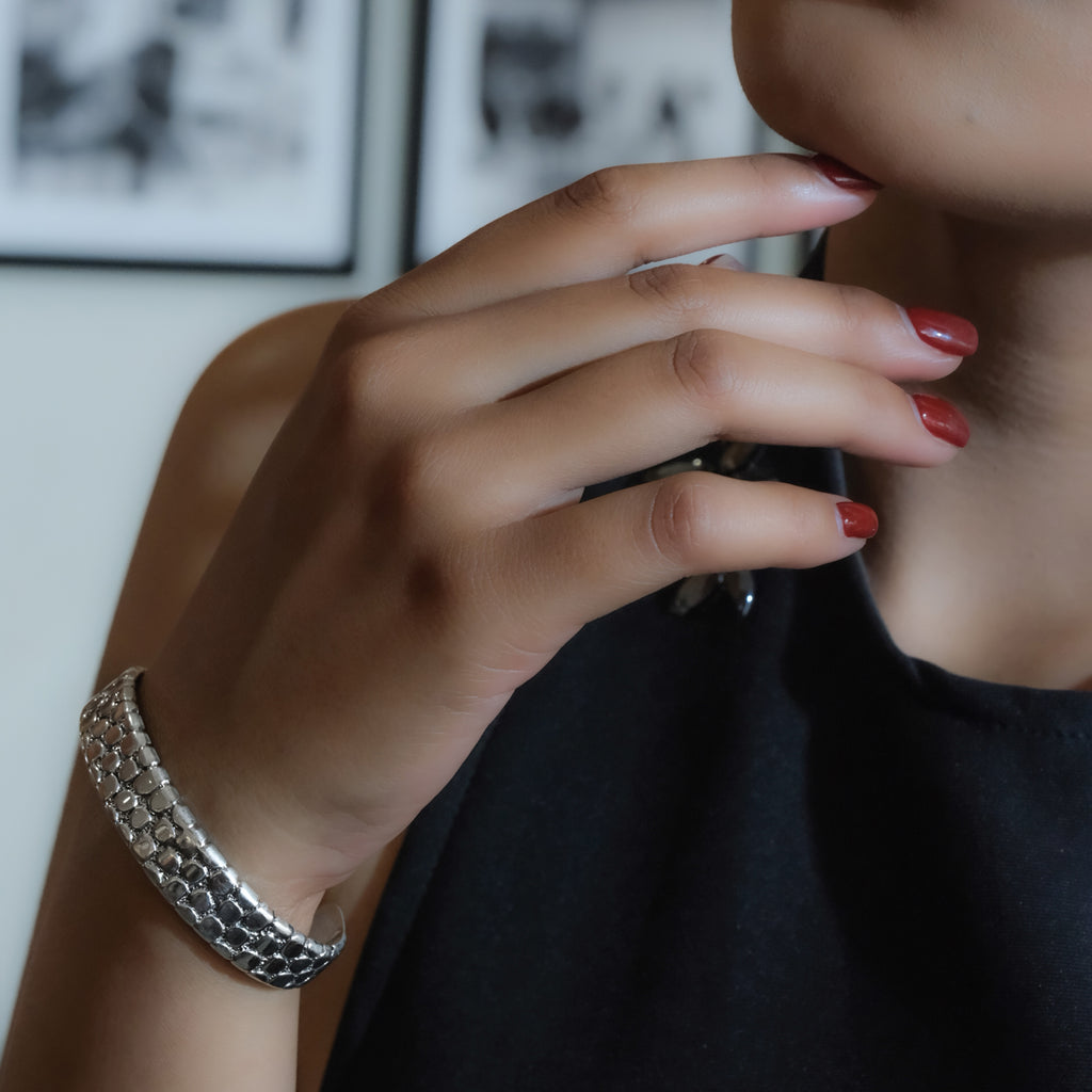 Pebble Collection Sterling Silver 925 Bangle Bracelet