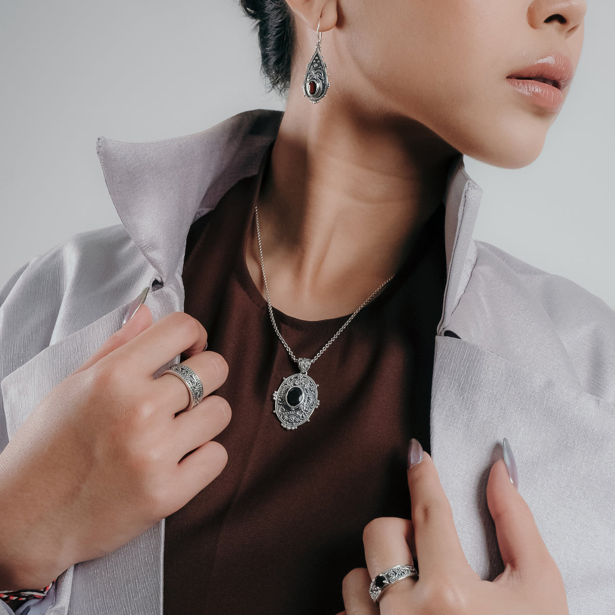 Cincin Cocktail Koleksi Mandala Sterling Silver 925