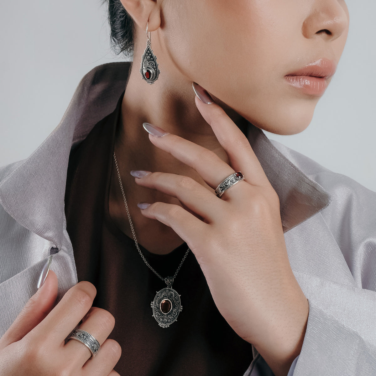 Anting Drop Koleksi Mandala Sterling Silver 925