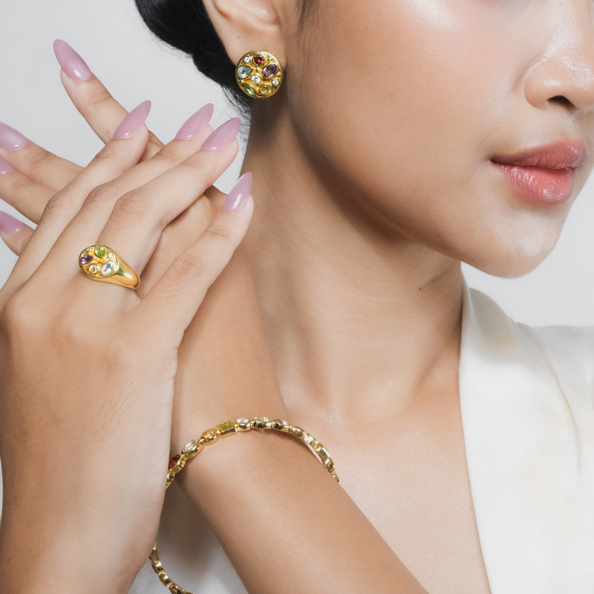 Cincin Signet Perak 925 Koleksi Mozaik
