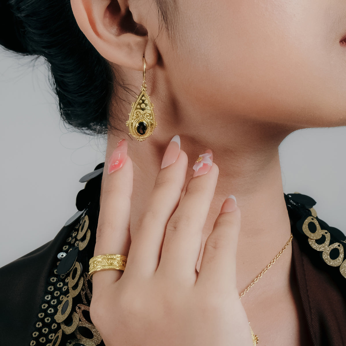 Anting Drop Koleksi Mandala Sterling Silver 925