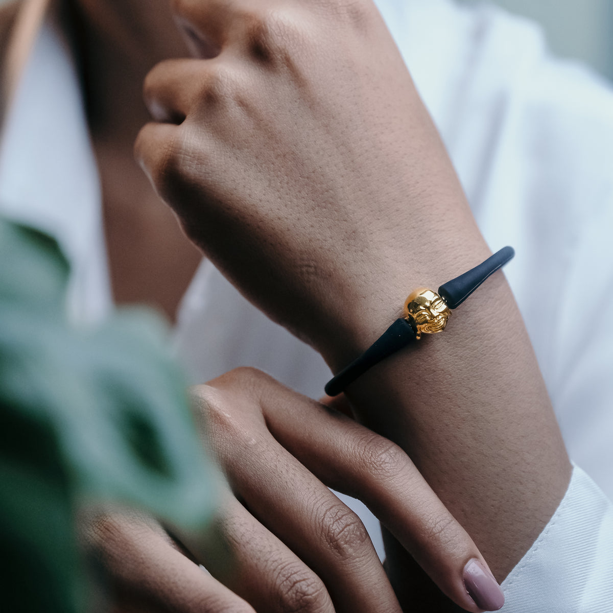 Gelang Perak 925 Koleksi Rubber Bead Buddha