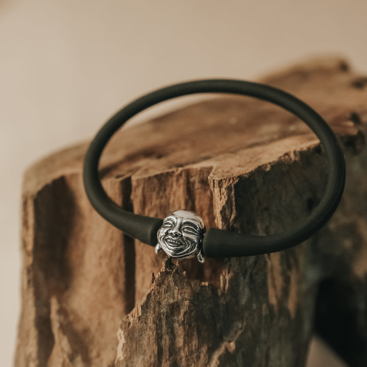 Gelang Perak 925 Koleksi Rubber Bead Buddha