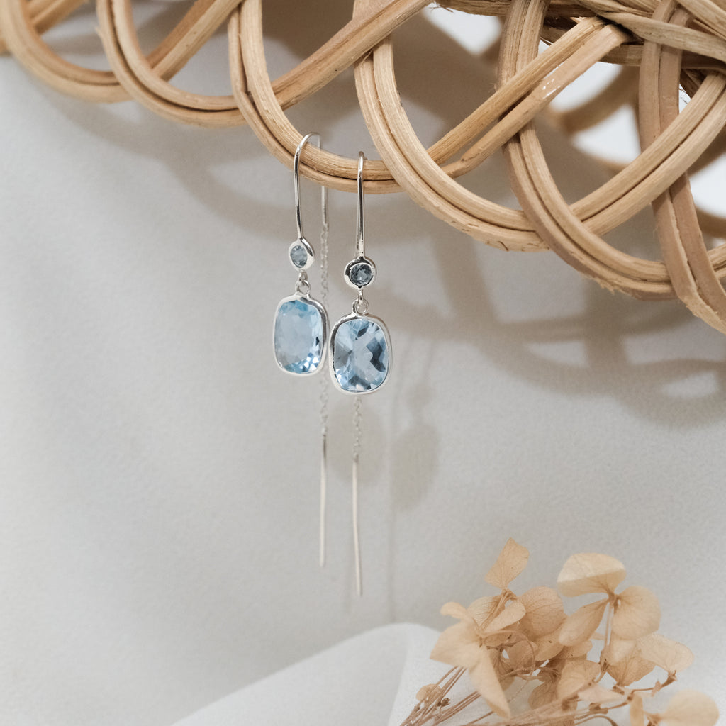 Anting Threader Perak 925 Wanita Sunaka Jewelry Koleksi Pelangi