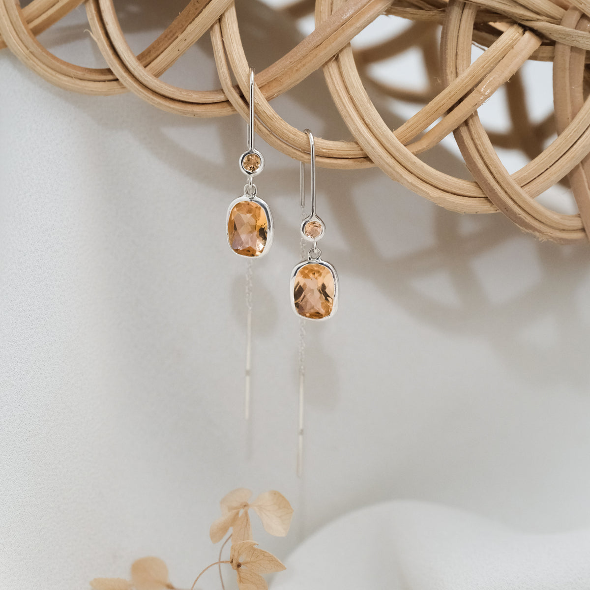 Anting Threader Perak 925 Wanita Sunaka Jewelry Koleksi Pelangi
