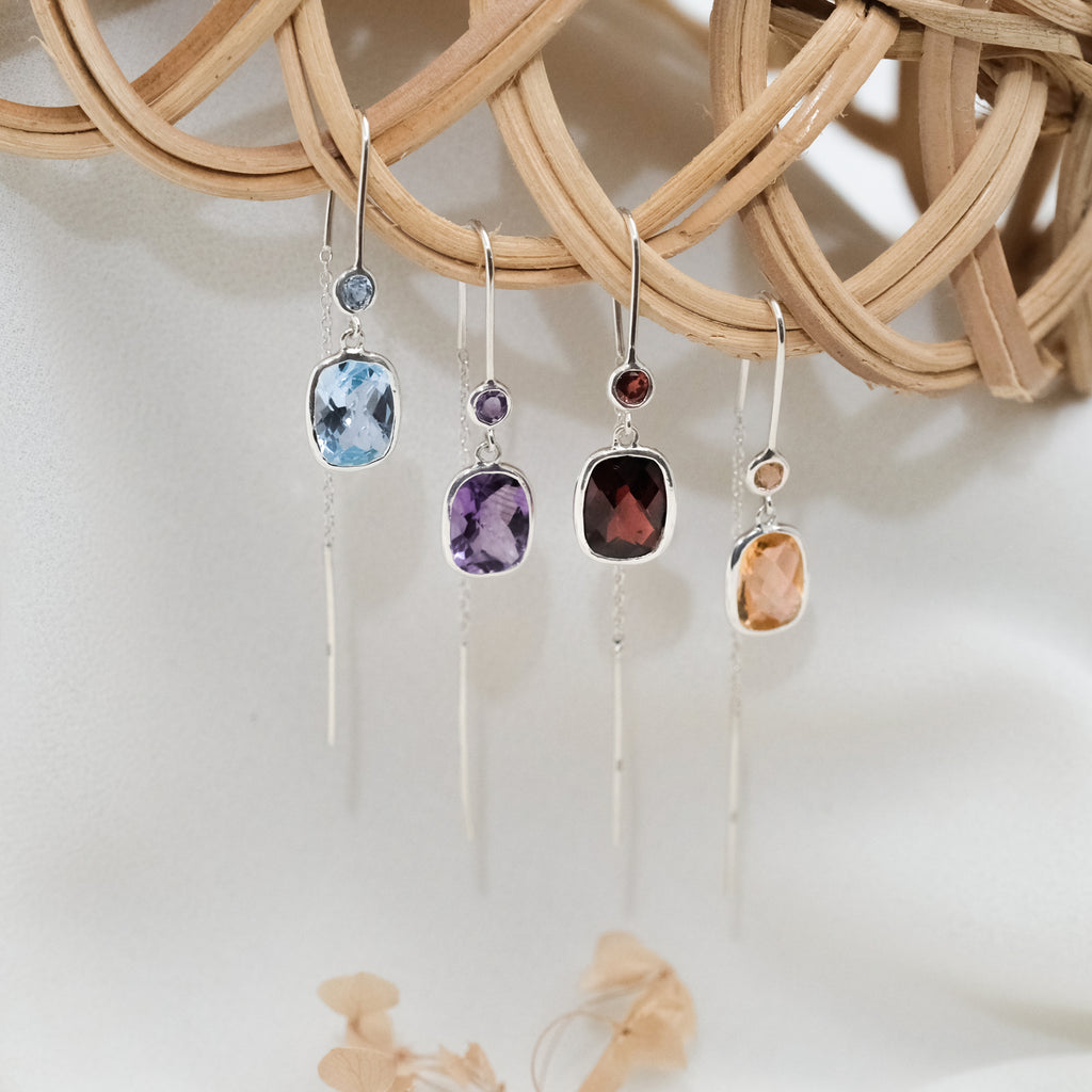 Anting Threader Perak 925 Wanita Sunaka Jewelry Koleksi Pelangi