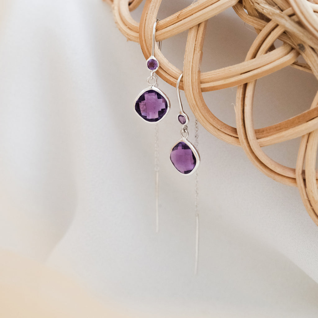 Anting Threader Perak 925 Wanita Sunaka Jewelry Koleksi Pelangi