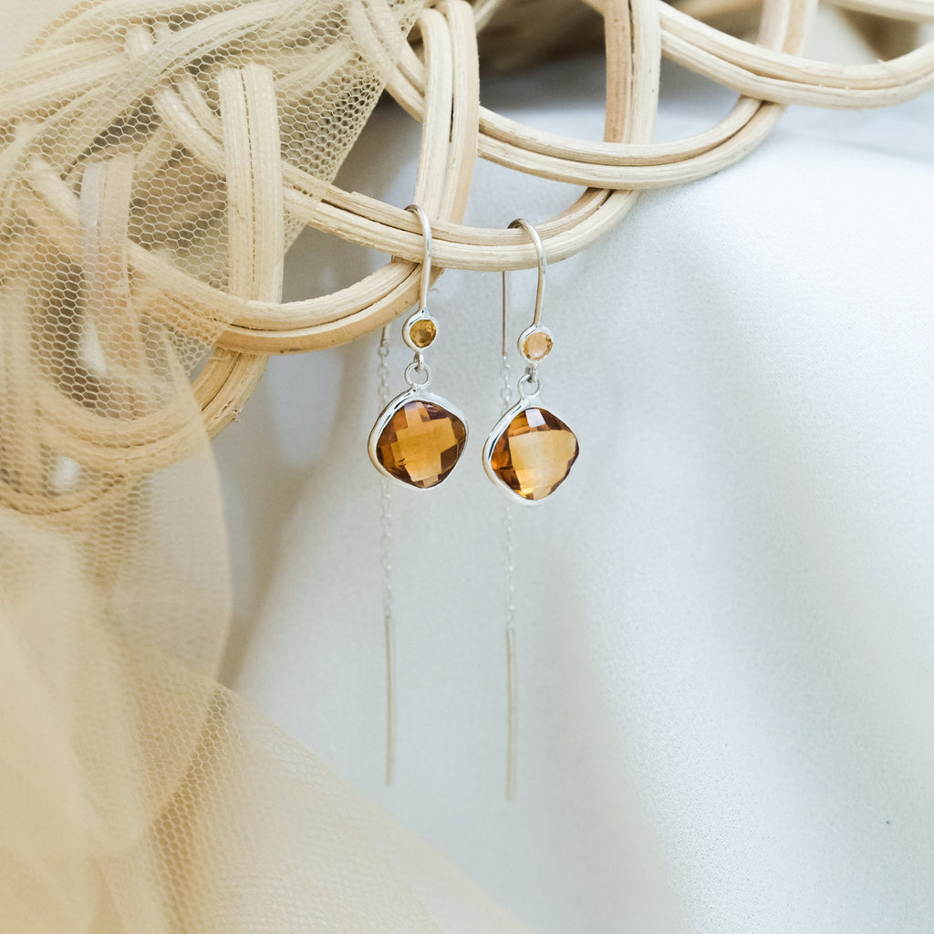 Anting Threader Perak 925 Wanita Sunaka Jewelry Koleksi Pelangi