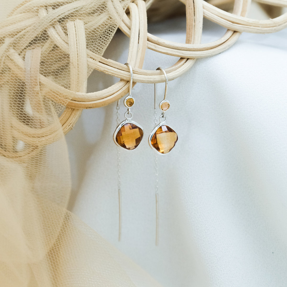 Anting Threader Perak 925 Wanita Sunaka Jewelry Koleksi Pelangi