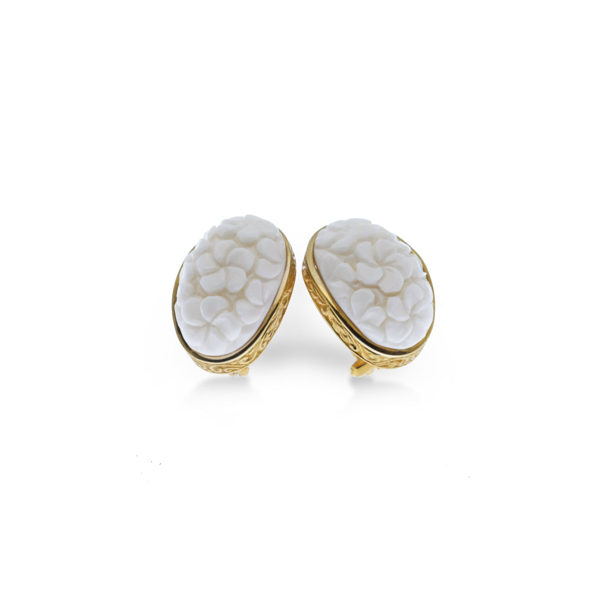 Anting Omega Perak Koleksi Jepun Sterling Silver 925 Gold Plated
