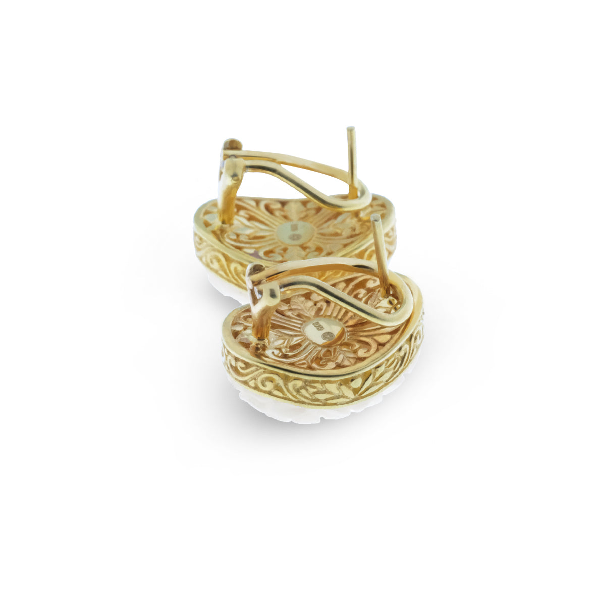 Anting Omega Perak Koleksi Jepun Sterling Silver 925 Gold Plated