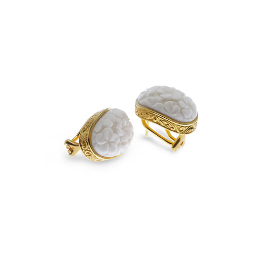 Anting Omega Perak Koleksi Jepun Sterling Silver 925 Gold Plated