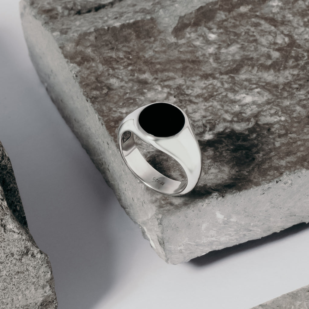 Cincin Round Small Perak 925 Koleksi Noir