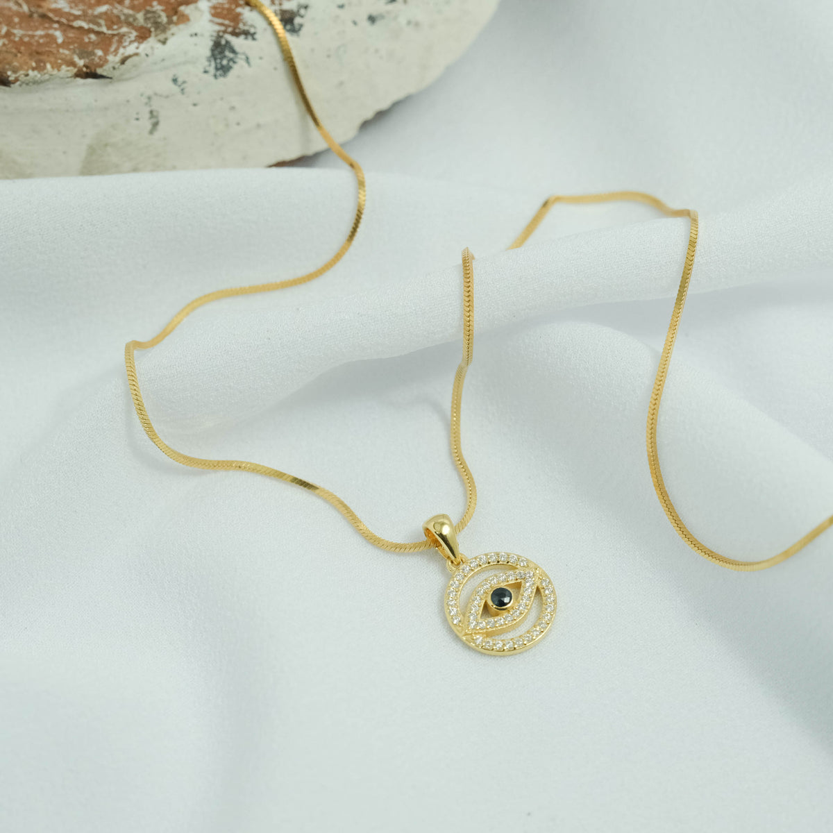 Pendant Perak Koleksi Evil Eye Sterling Silver 925 Gold Plated