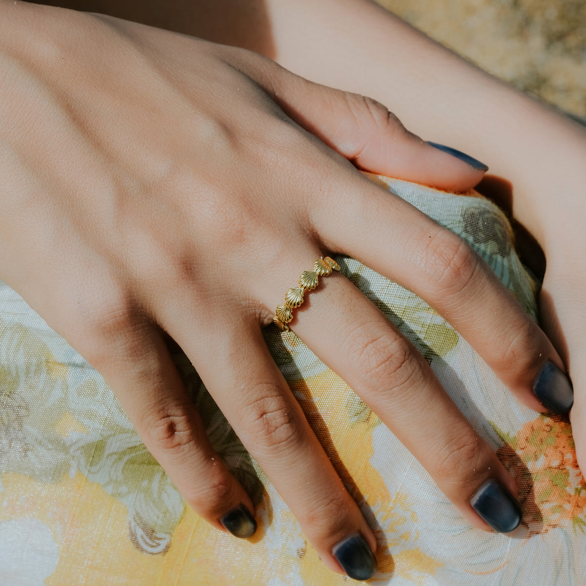 Shell Collection Sterling Silver 925 Band Ring
