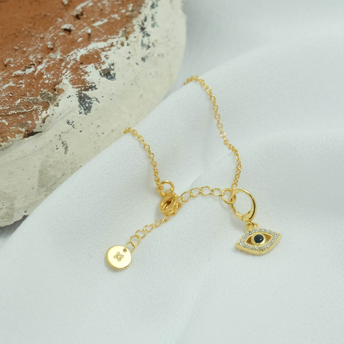 Charm Perak Koleksi Evil Eye Sterling Silver 925 Gold Plated