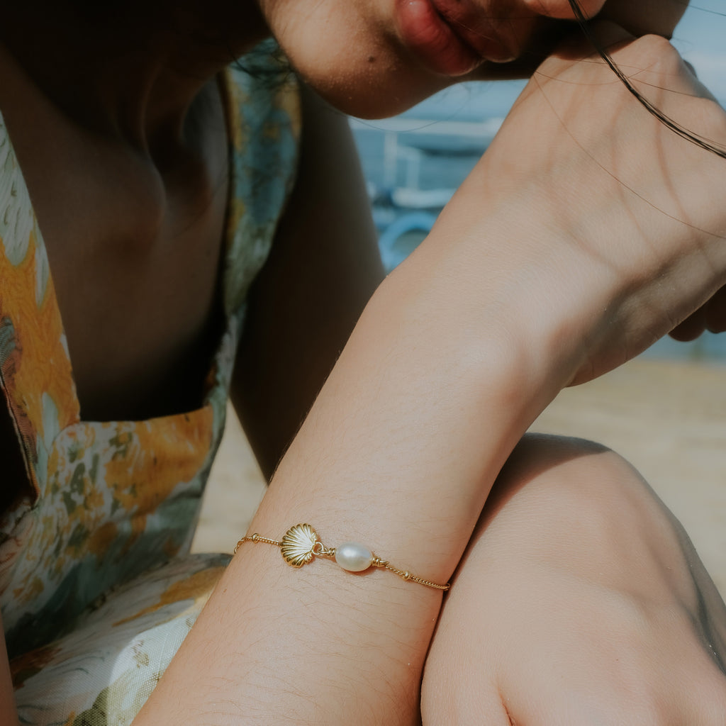 Shell Collection Sterling Silver 925 Chain Bracelet