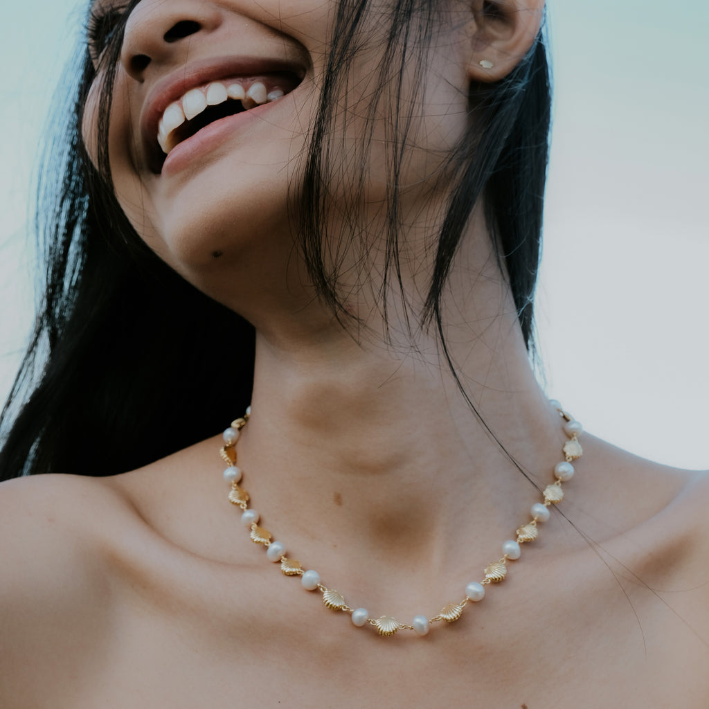 925 Sterling Silver Shell Choker Chain Necklace Collection