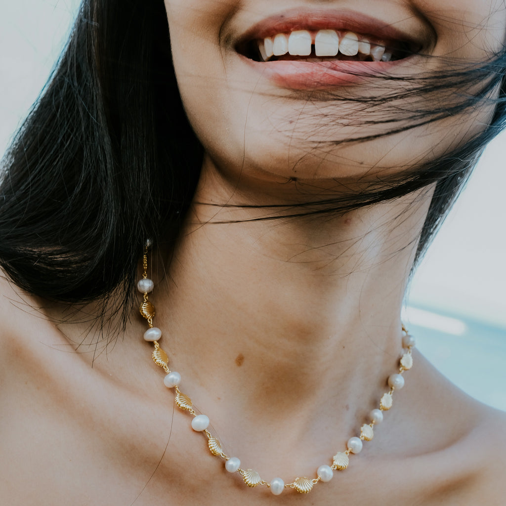 925 Sterling Silver Shell Choker Chain Necklace Collection