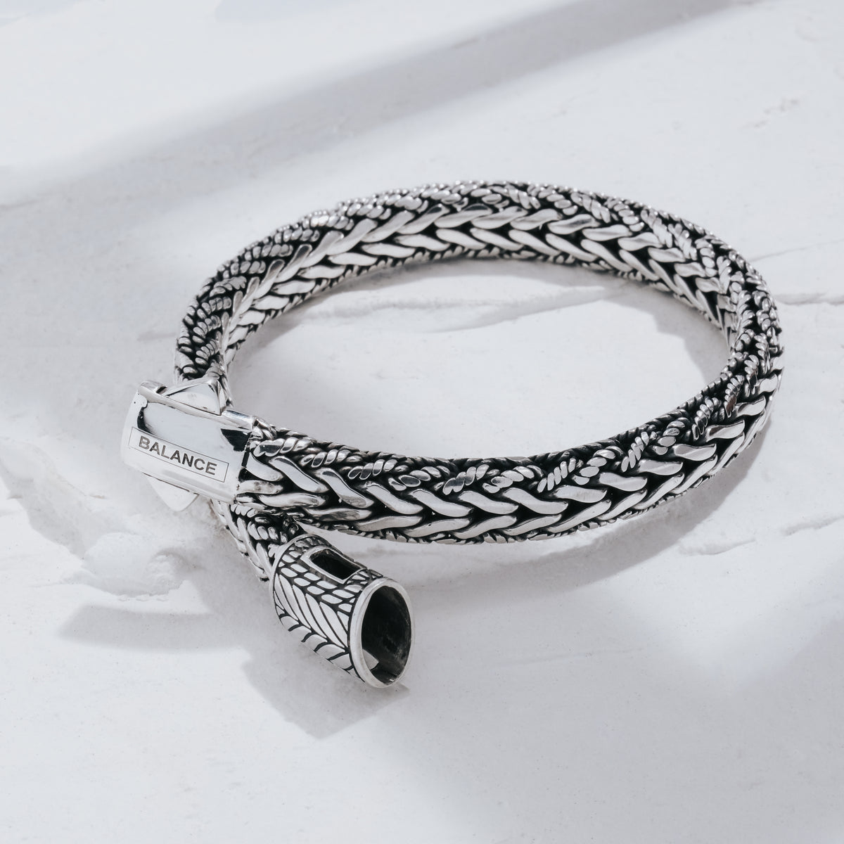 Gelang Anyaman Perak 925 Pria Sunaka Jewelry Koleksi Sutramala Bisma
