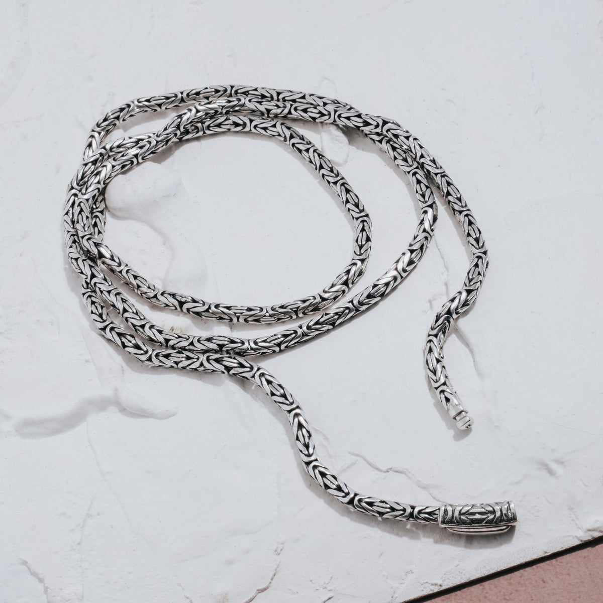 Kalung Anyaman Perak 925 Pria Sunaka Jewelry Koleksi Sutramala Bima