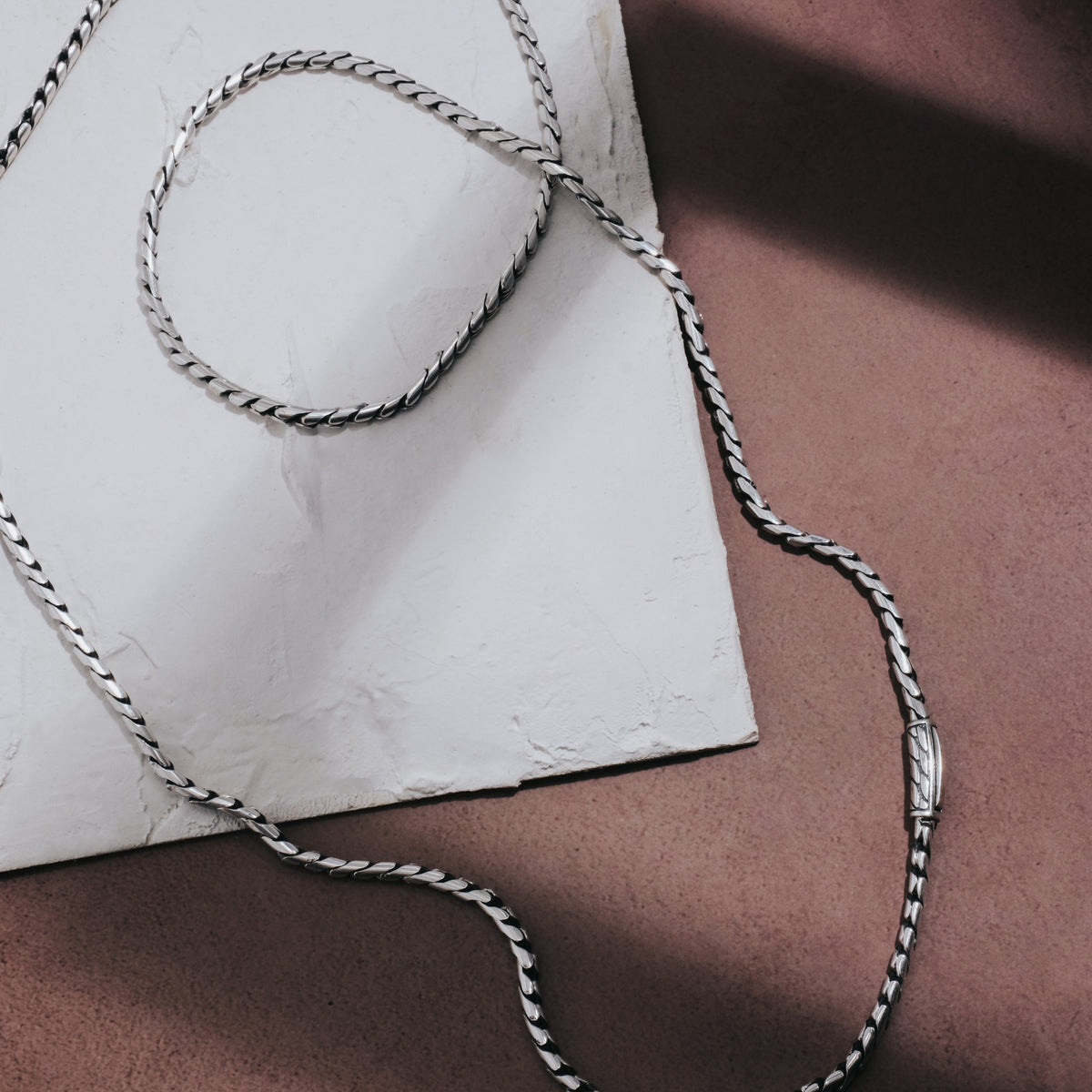 Kalung Anyaman Perak 925 Pria Sunaka Jewelry Koleksi Sutramala Yudistira