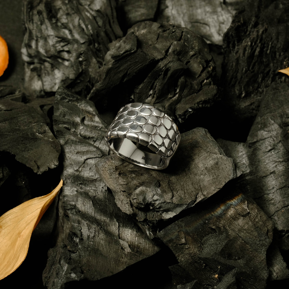 Cincin Wide Koleksi Pebble Sterling Silver 925