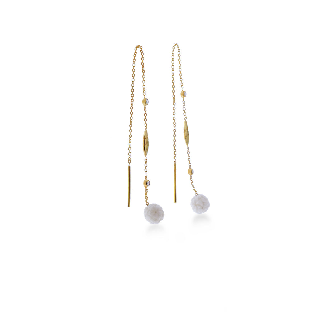 925 Silver Japanese Collection Chain Threader Earrings