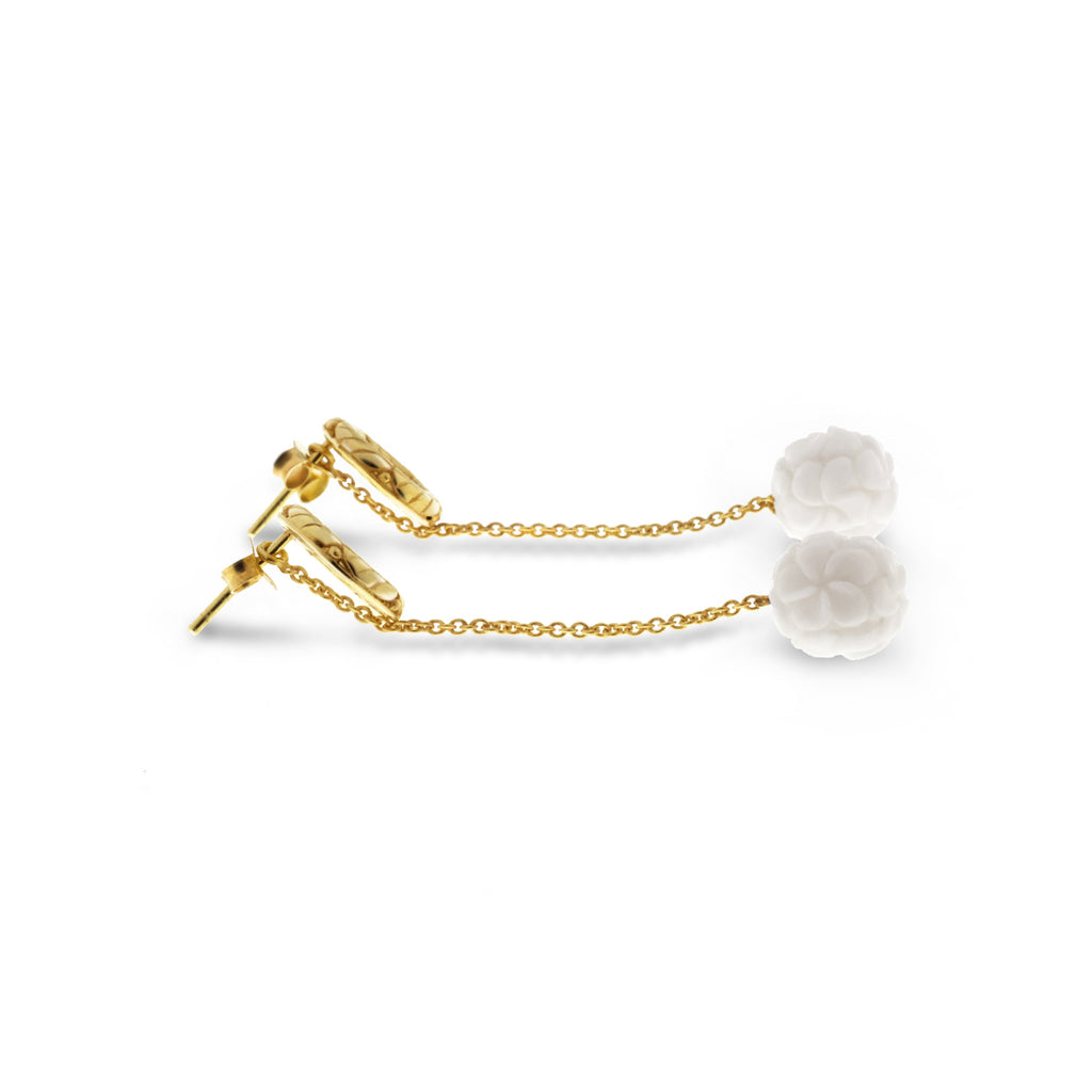 Anting Drop Besar Perak Koleksi Jepun Sterling Silver 925 Gold Plated