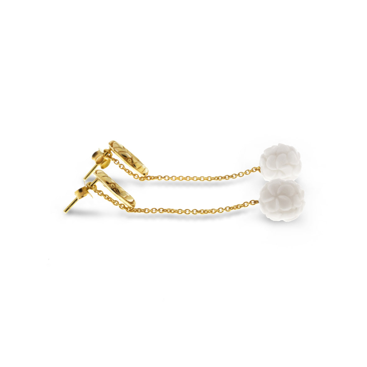 Anting Drop Besar Perak Koleksi Jepun Sterling Silver 925 Gold Plated