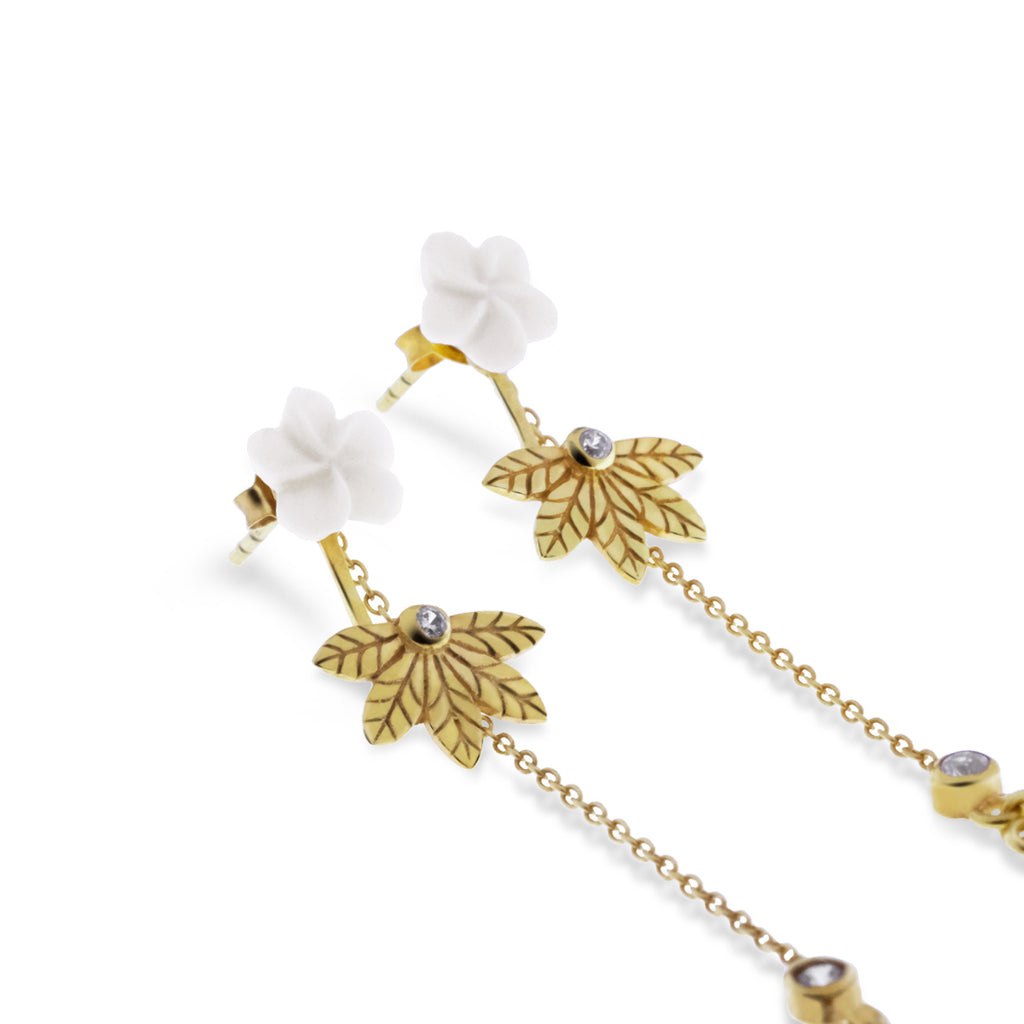 Japanese Multi-functional Earring Collection: Ear Jacket or Drop Chain Earrings