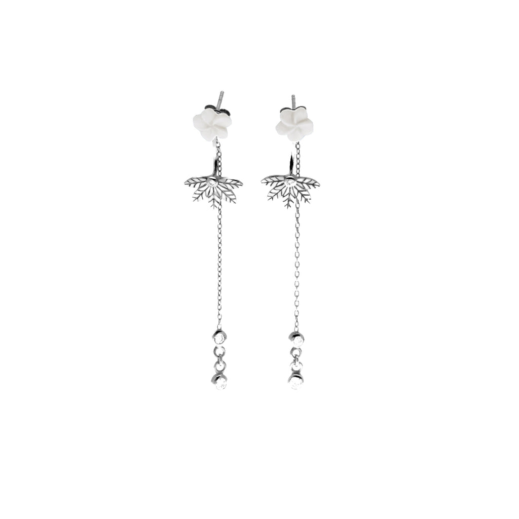 Japanese Multi-functional Earring Collection: Ear Jacket or Drop Chain Earrings