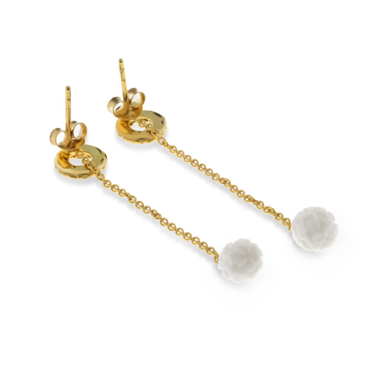 Anting Drop Kecil Perak Koleksi Jepun Sterling Silver 925 Gold Plated