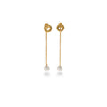 Small Drop Earrings Japanese Collection Sterling Silver 925 Gold Plated