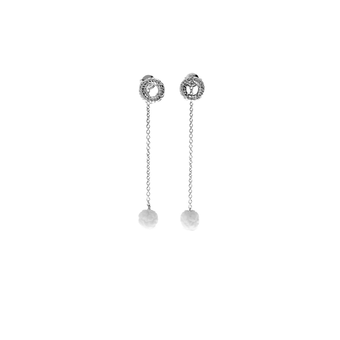 Anting Drop Kecil Perak Koleksi Jepun Sterling Silver 925 Gold Plated