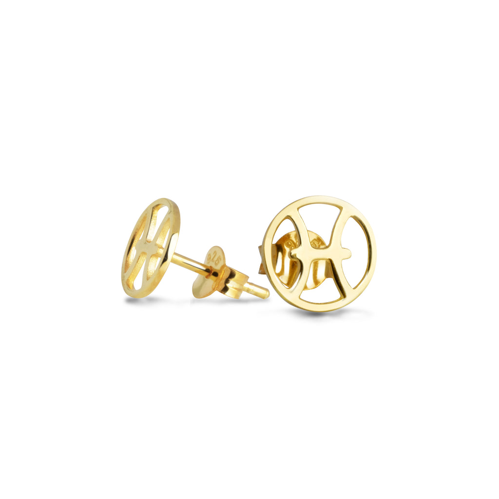 Zodiac Collection Stud Earrings 925 Sterling Silver