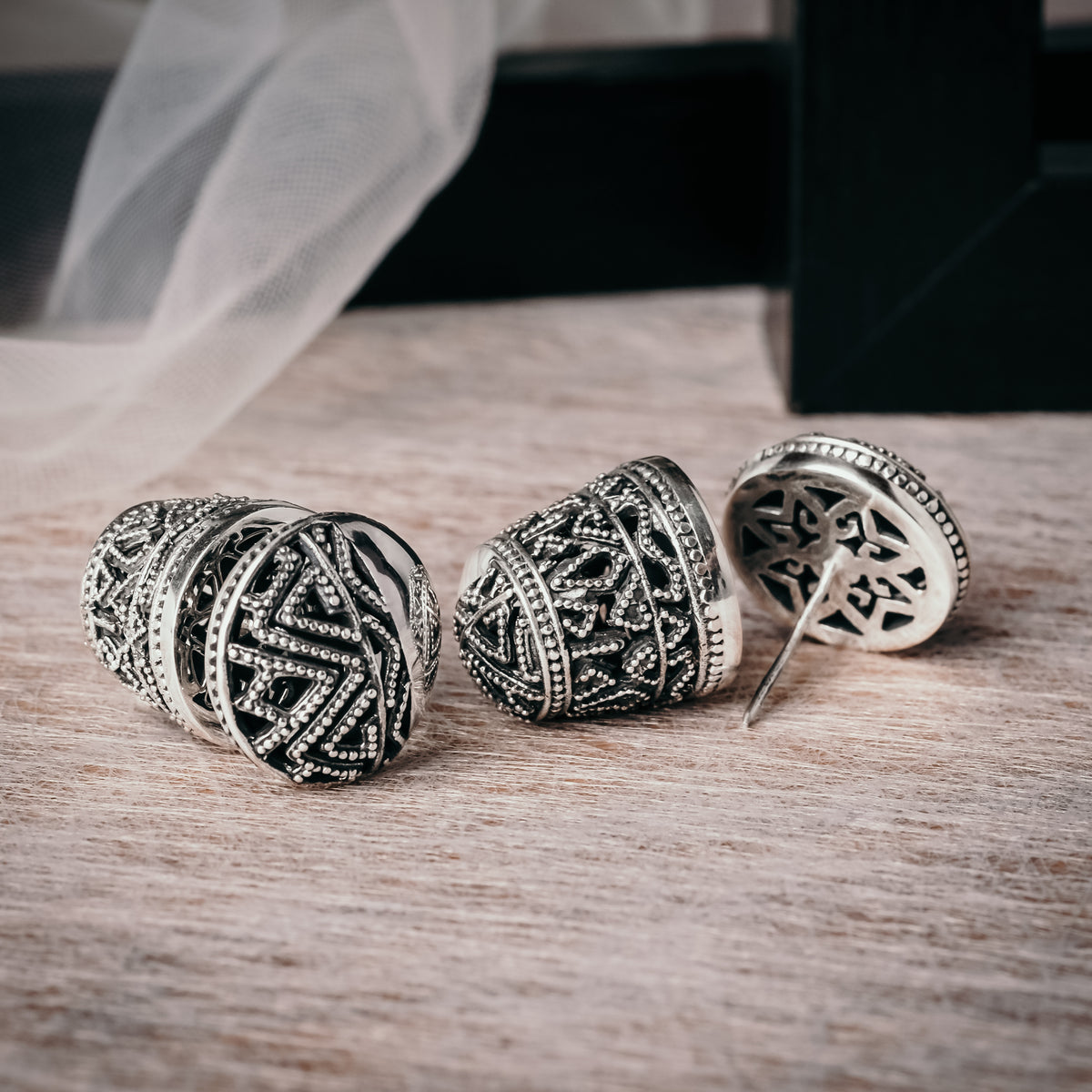 Anting Subeng Medium Perak 925 Koleksi Songket Bali