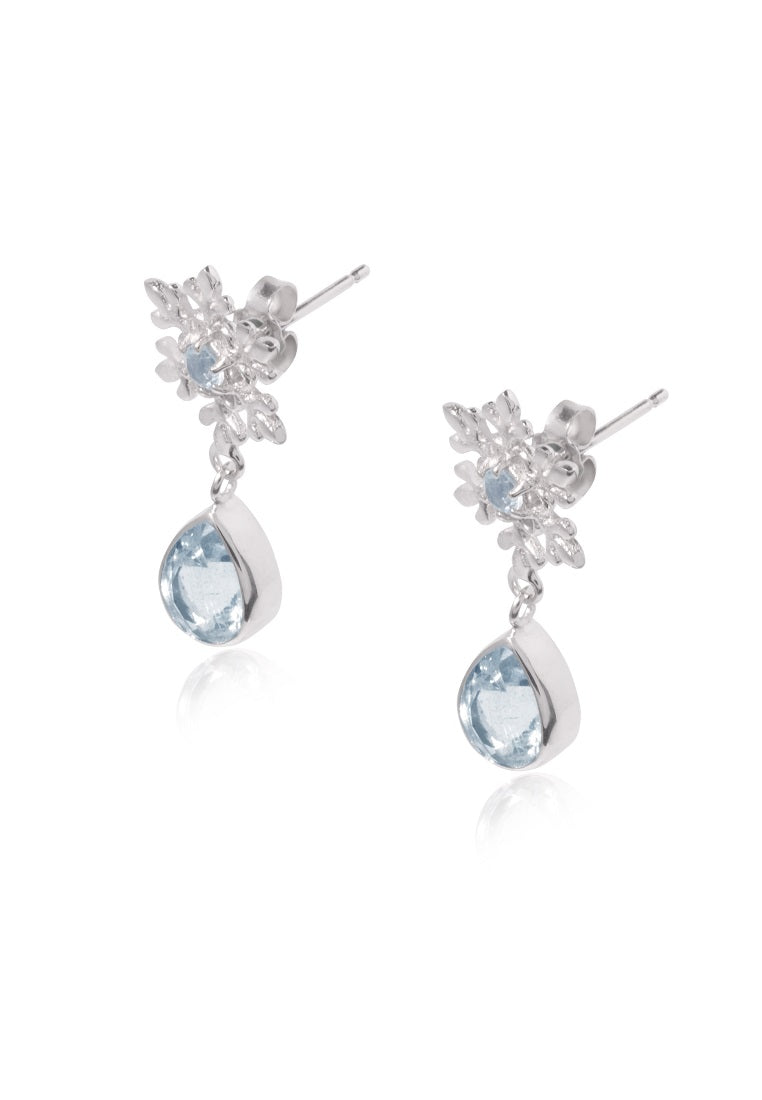 Anting Tear Drop Perak 925 Koleksi Fraktal Sterling Silver