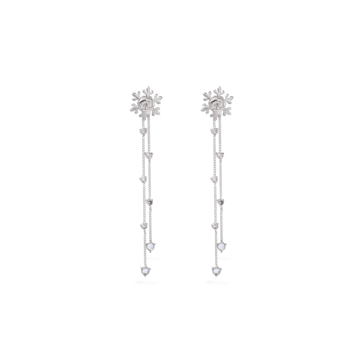 Anting Drop Perak Koleksi Fraktal Sterling Silver
