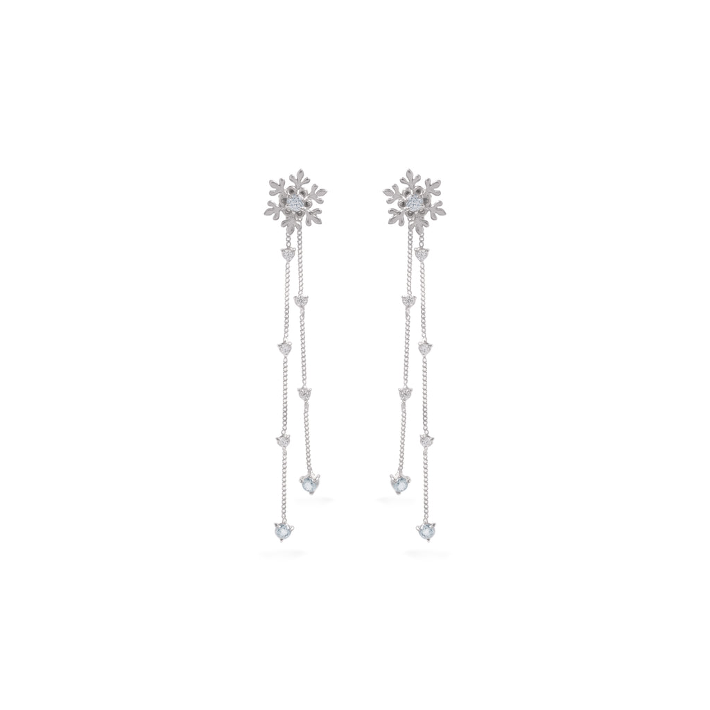 Anting Drop Perak Koleksi Fraktal Sterling Silver