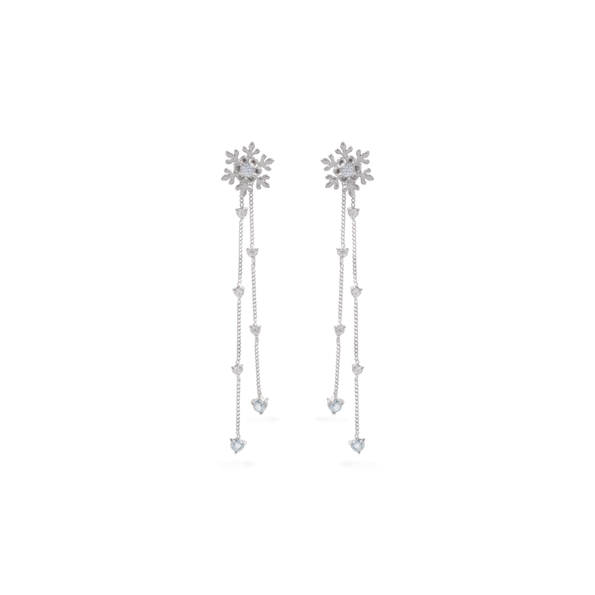 Anting Drop Perak Koleksi Fraktal Sterling Silver