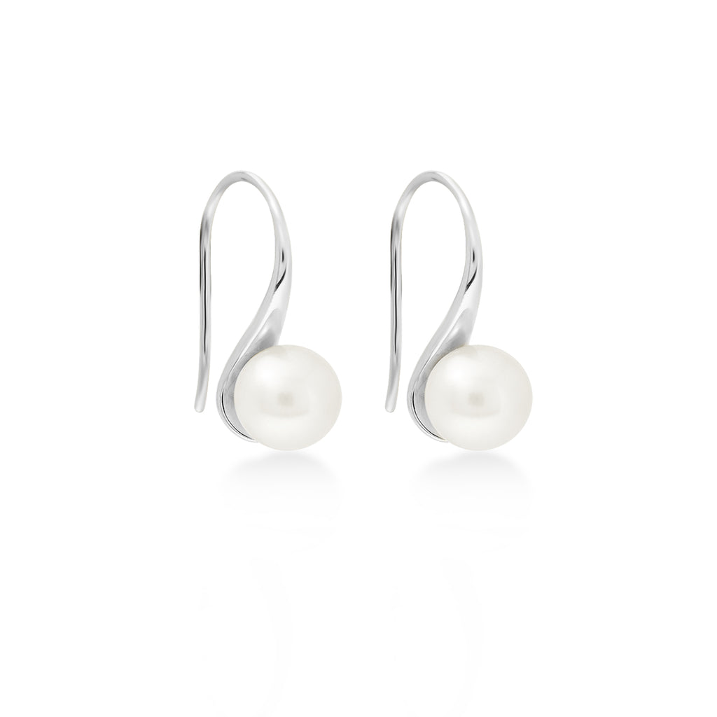 Lumine Pearl Sterling Silver 925 Hook Earrings