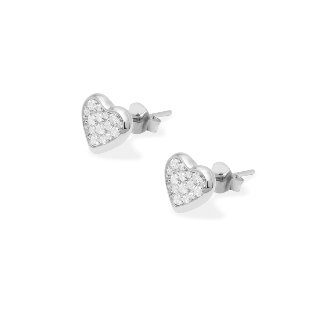 Anting Stud Koleksi Dainty Heart Sterling Silver 925