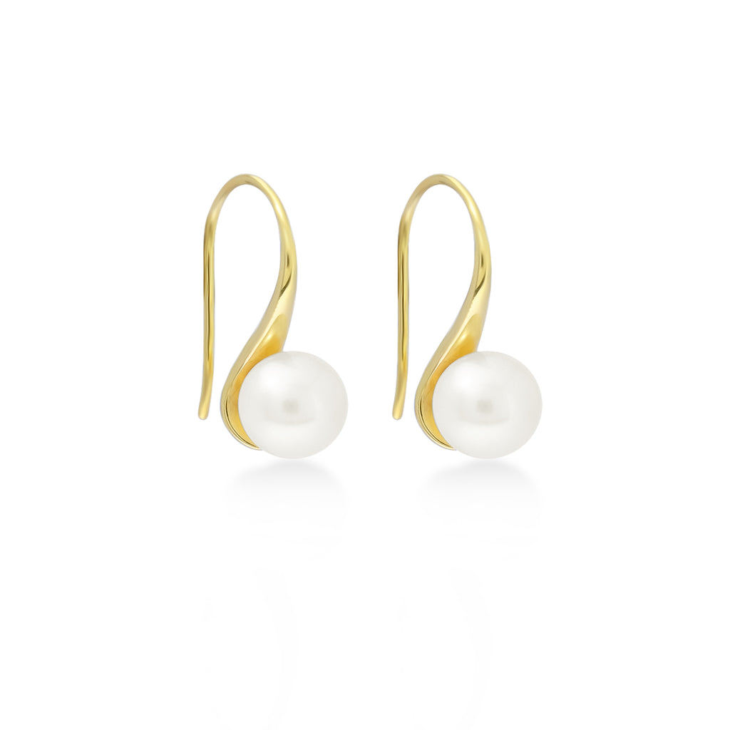 Anting Hook Gold Plated Koleksi Lumine Pearl Sterling Silver 925