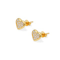 Anting Stud Gold Plated Koleksi Dainty Heart Sterling Silver 925