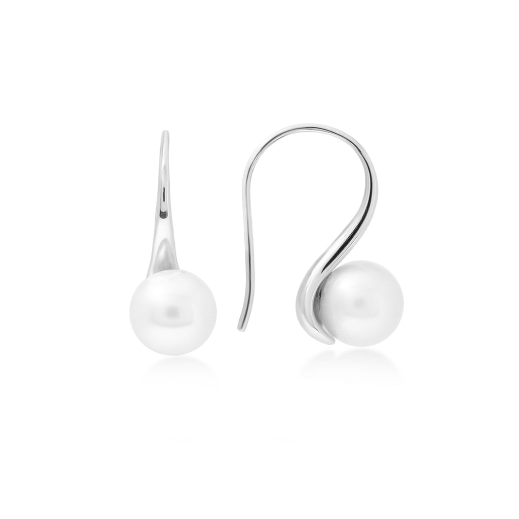 Lumine Pearl Sterling Silver 925 Hook Earrings