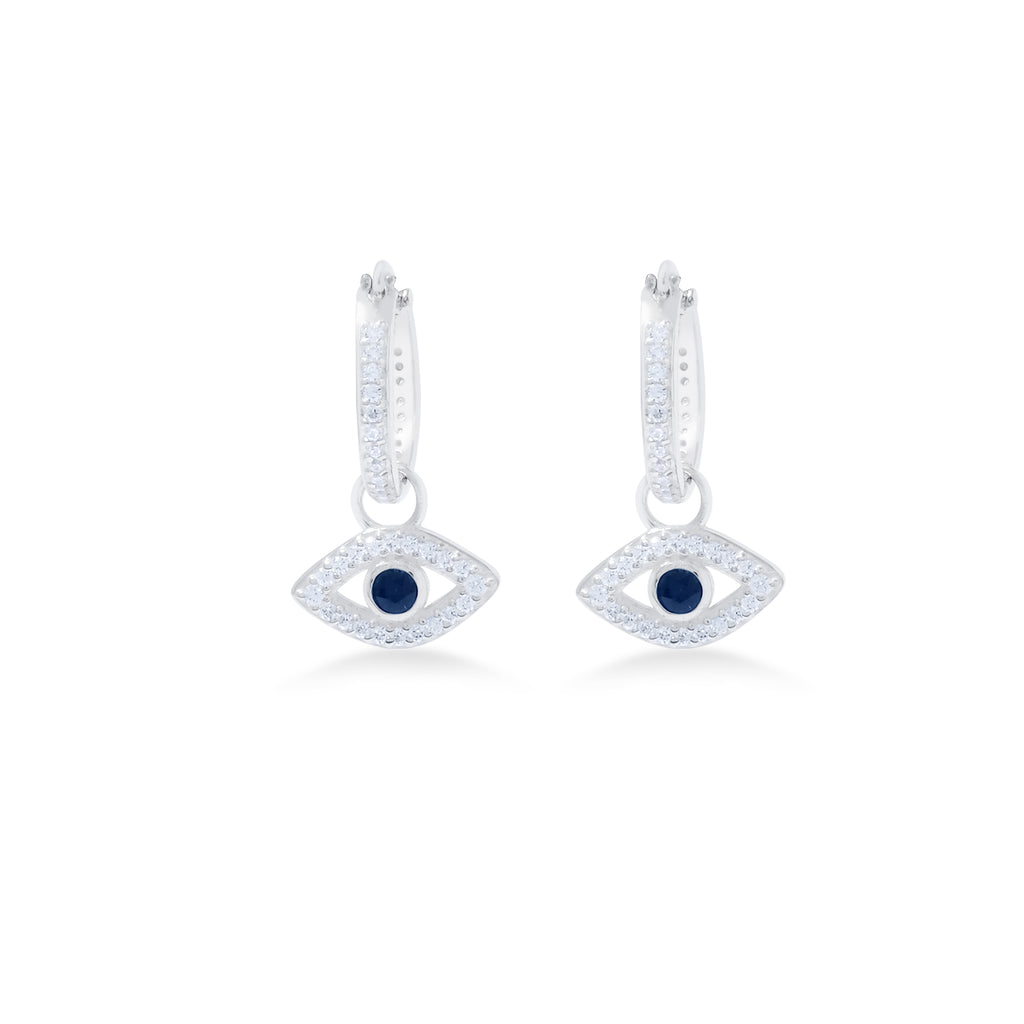 Anting Hoop Perak Koleksi Evil Eye Sterling Silver 925
