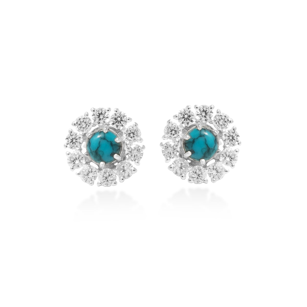 Anting Stud Flower 2 in 1 Perak 925 Koleksi Azzura
