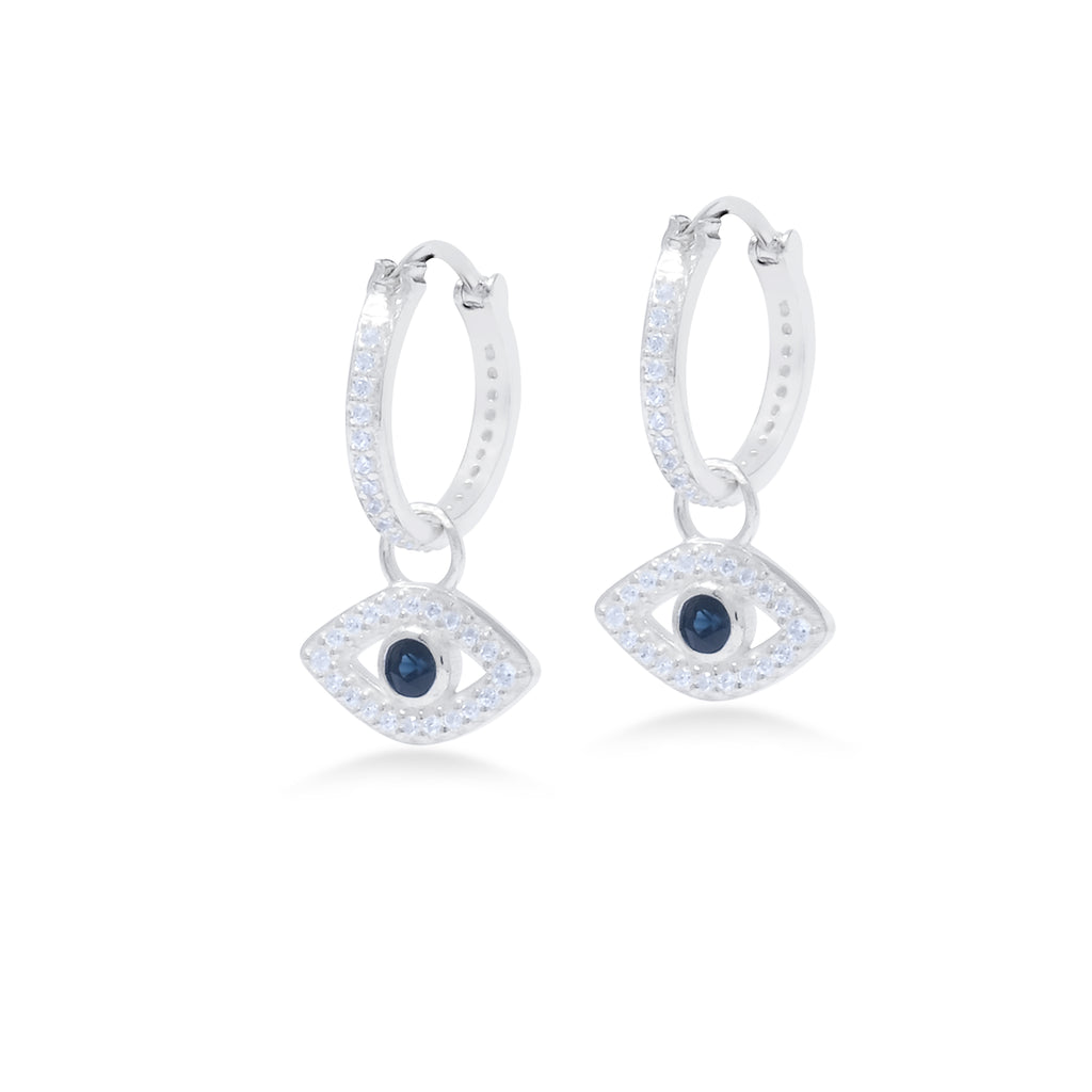 Anting Hoop Perak Koleksi Evil Eye Sterling Silver 925